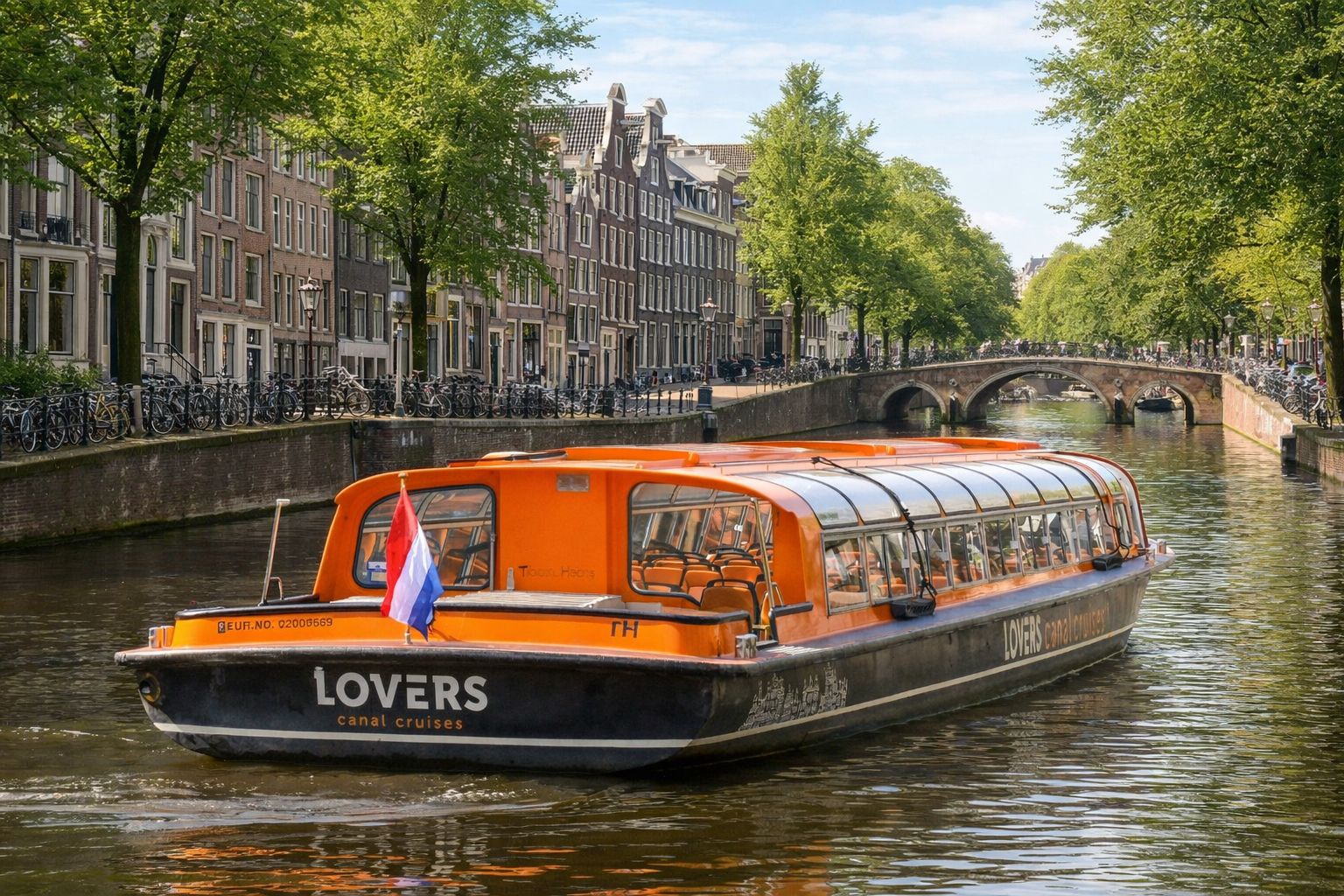 One of the existing vessels in the fleet of the company Lovers in Amsterdam.